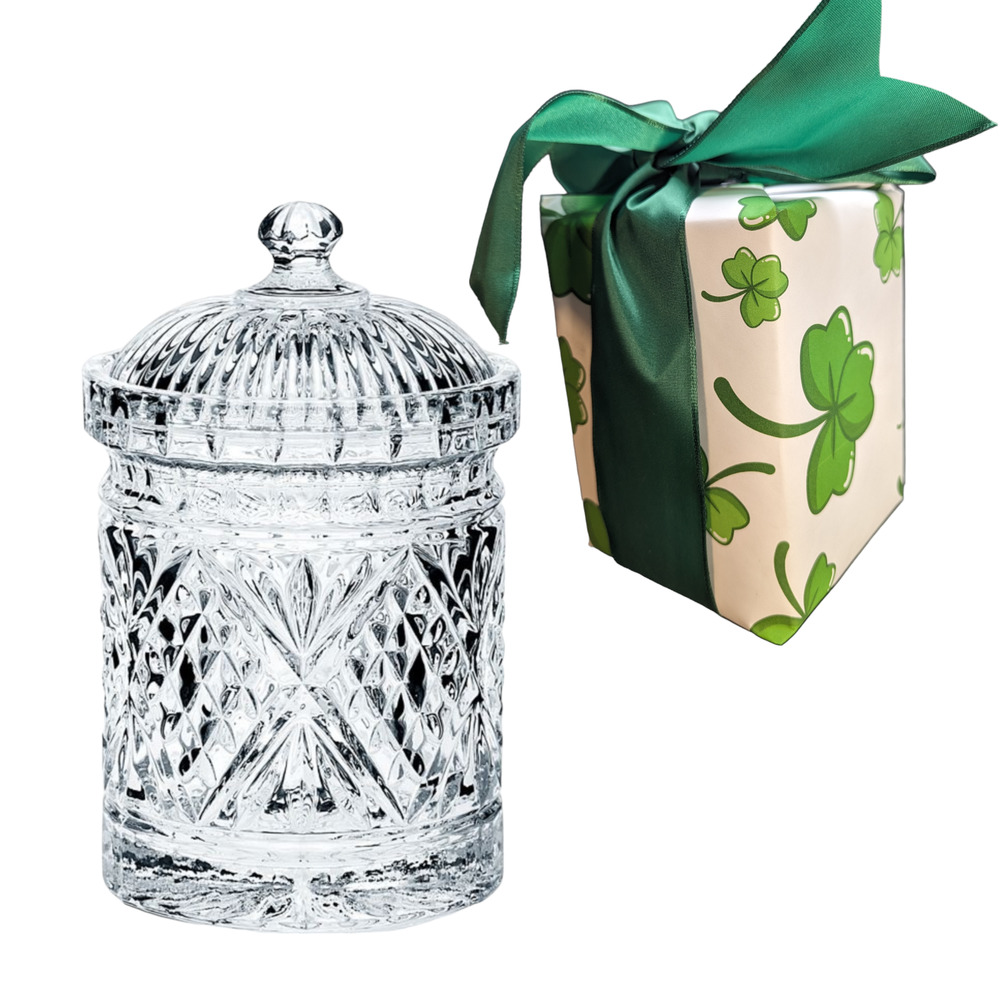 Dublin St Patrick's Crystal Biscuit Jar - Gift Wrapped!